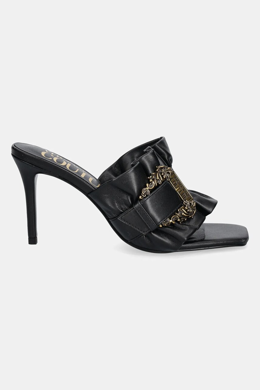 Шльопанці Versace Jeans Couture жіночі колір чорний на шпильці 78VA3S70 71570 899
