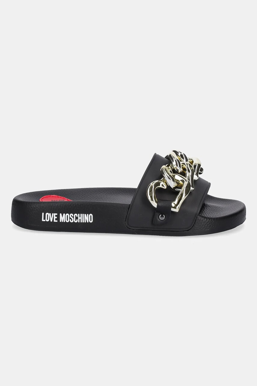 Шльопанці Love Moschino жіночі колір чорний JA28132G1MI16000