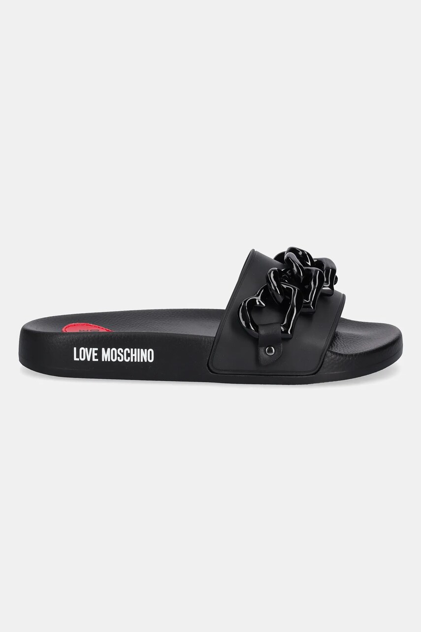 Шльопанці Love Moschino жіночі колір чорний JA28132G1MI17000