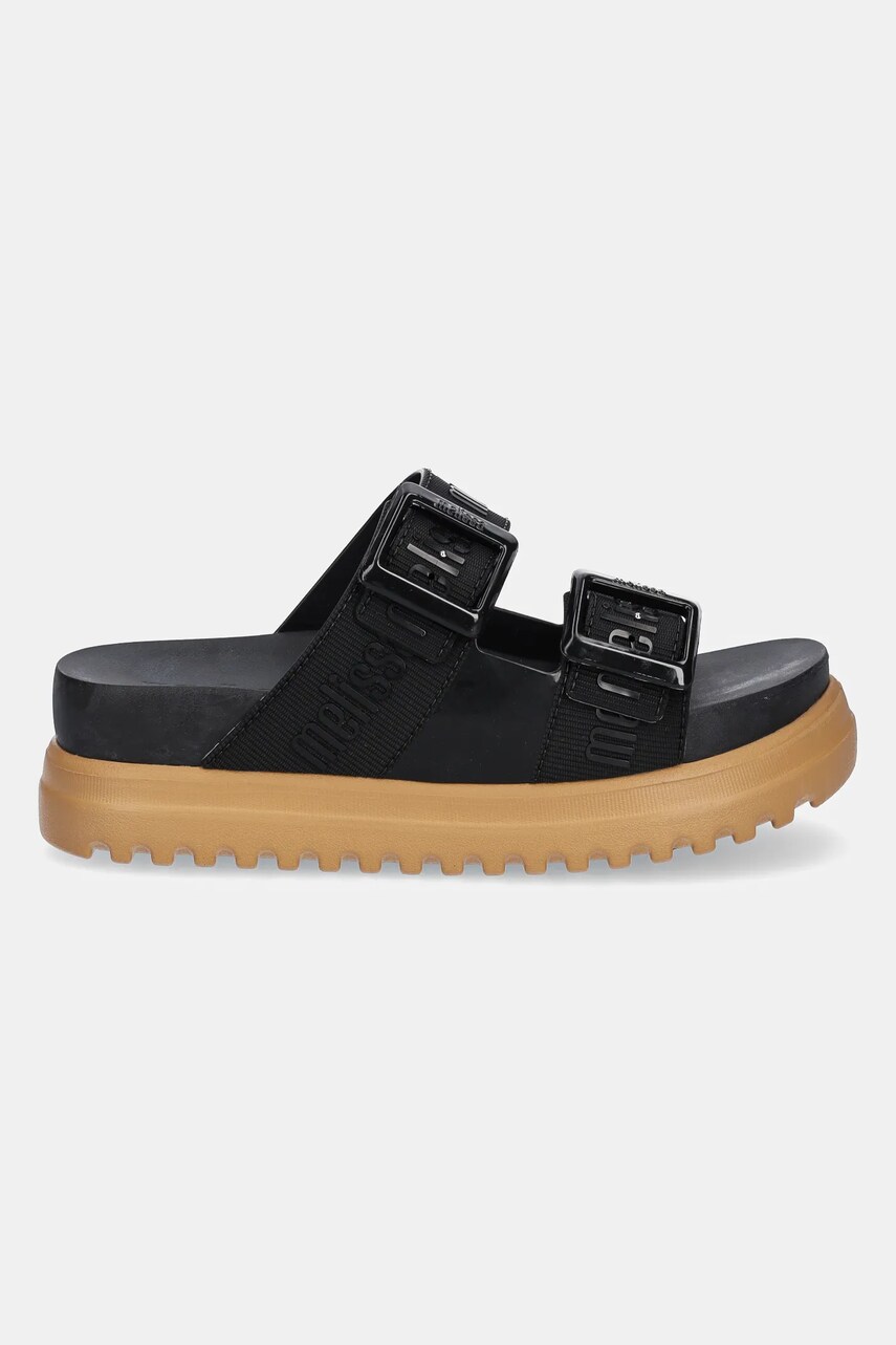 Шльопанці Melissa COZY M LOVER PLATFORM AD жіночі колір чорний на платформі M.35977.BF905