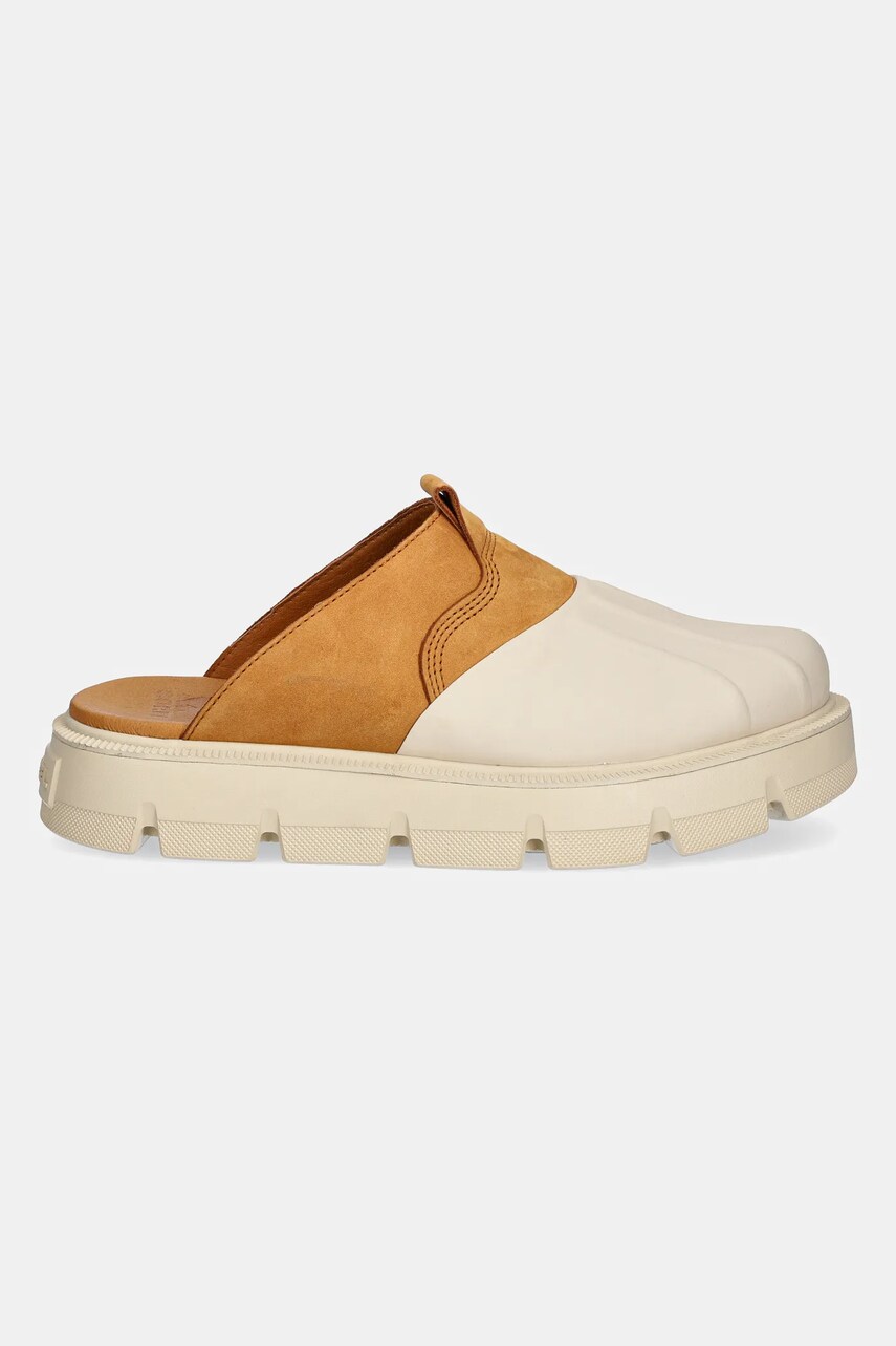 Шкіряні шльопанці Sorel REIN CB CLOG жіночі колір бежевий на платформі 2113131165