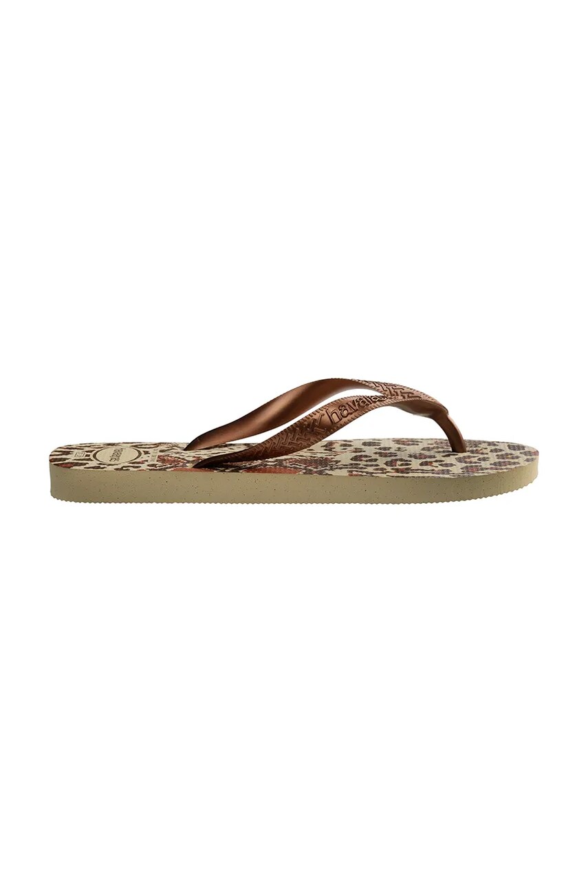 В'єтнамки Havaianas TOP ANIMALS жіночі колір коричневий на плоскому ходу 4132920-7440