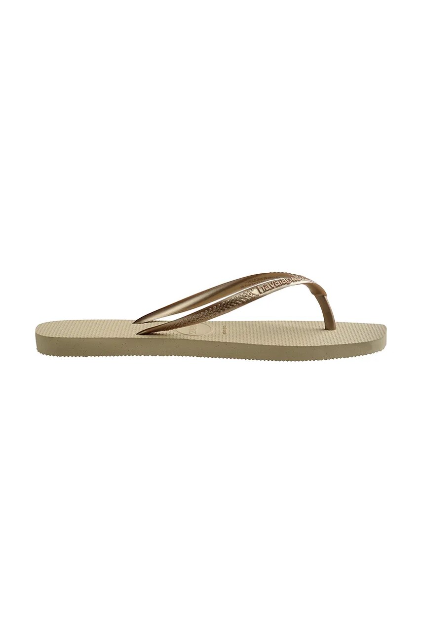 В'єтнамки Havaianas SQUARE жіночі колір золотий на плоскому ходу 4148301-0154