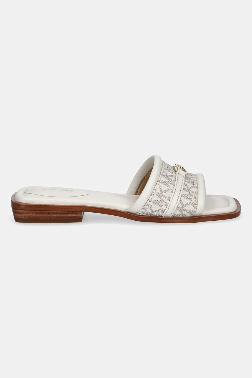 Шльопанці MICHAEL Michael Kors Mandy жіночі колір білий 40R5MAFS1B.132