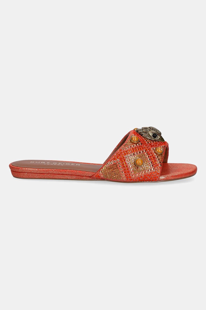 Шльопанці Kurt Geiger London Kensington Flat Jewel жіночі колір помаранчевий 4368855609