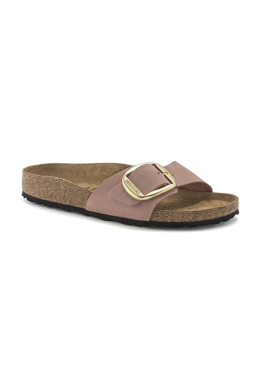 Шльопанці з нубуку Birkenstock Madrid Big Buckle жіночі колір рожевий 1024016