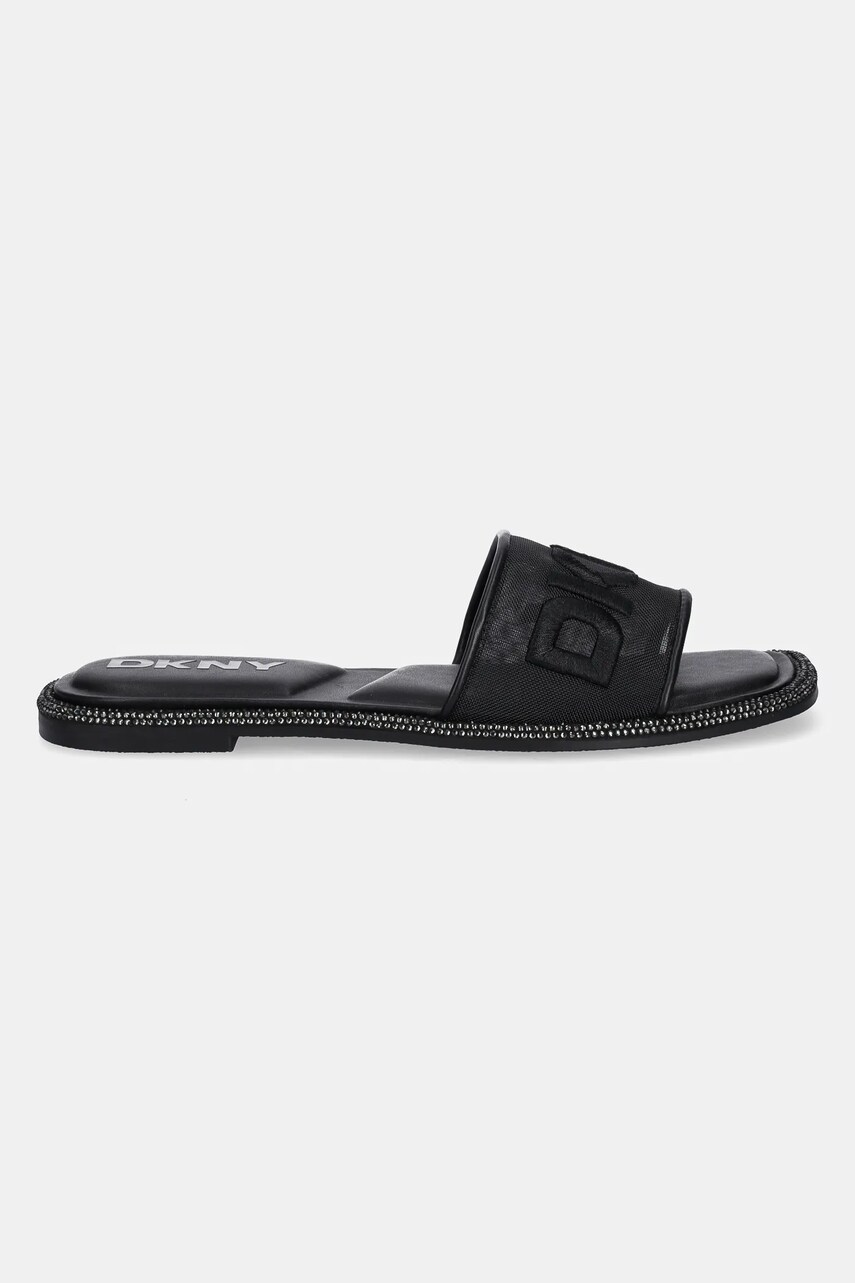 Шльопанці Dkny Badin Logo жіночі колір чорний K1565205