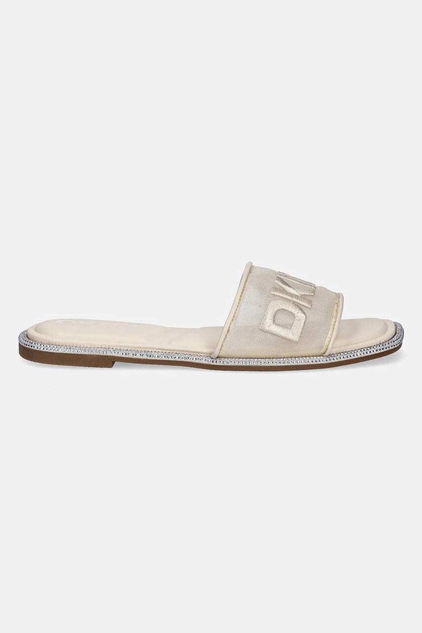 Шльопанці Dkny Badin Logo жіночі колір бежевий K1565205