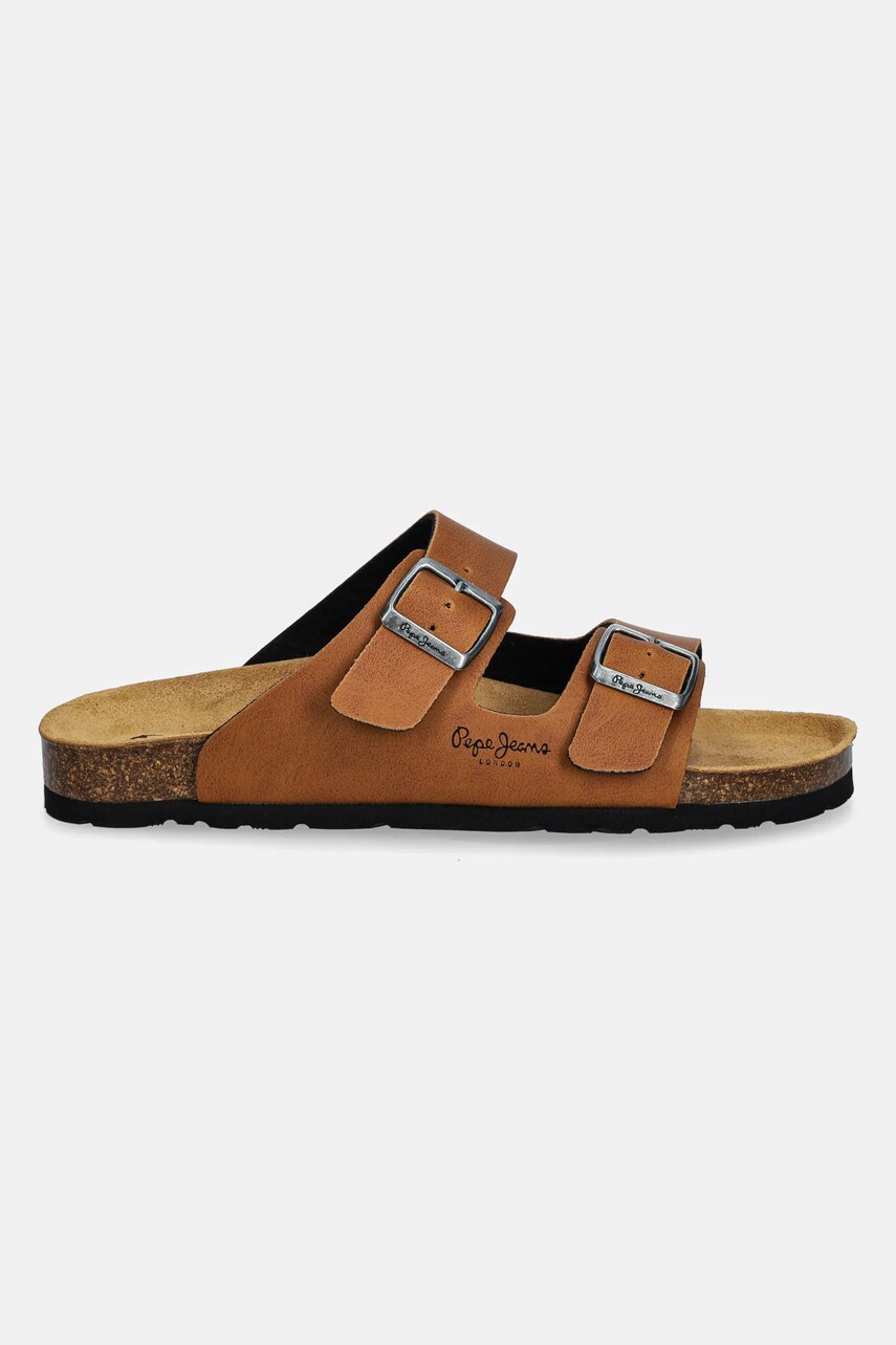 Шльопанці Pepe Jeans OBAN CLASSIC 1 W жіночі колір коричневий PLS90637