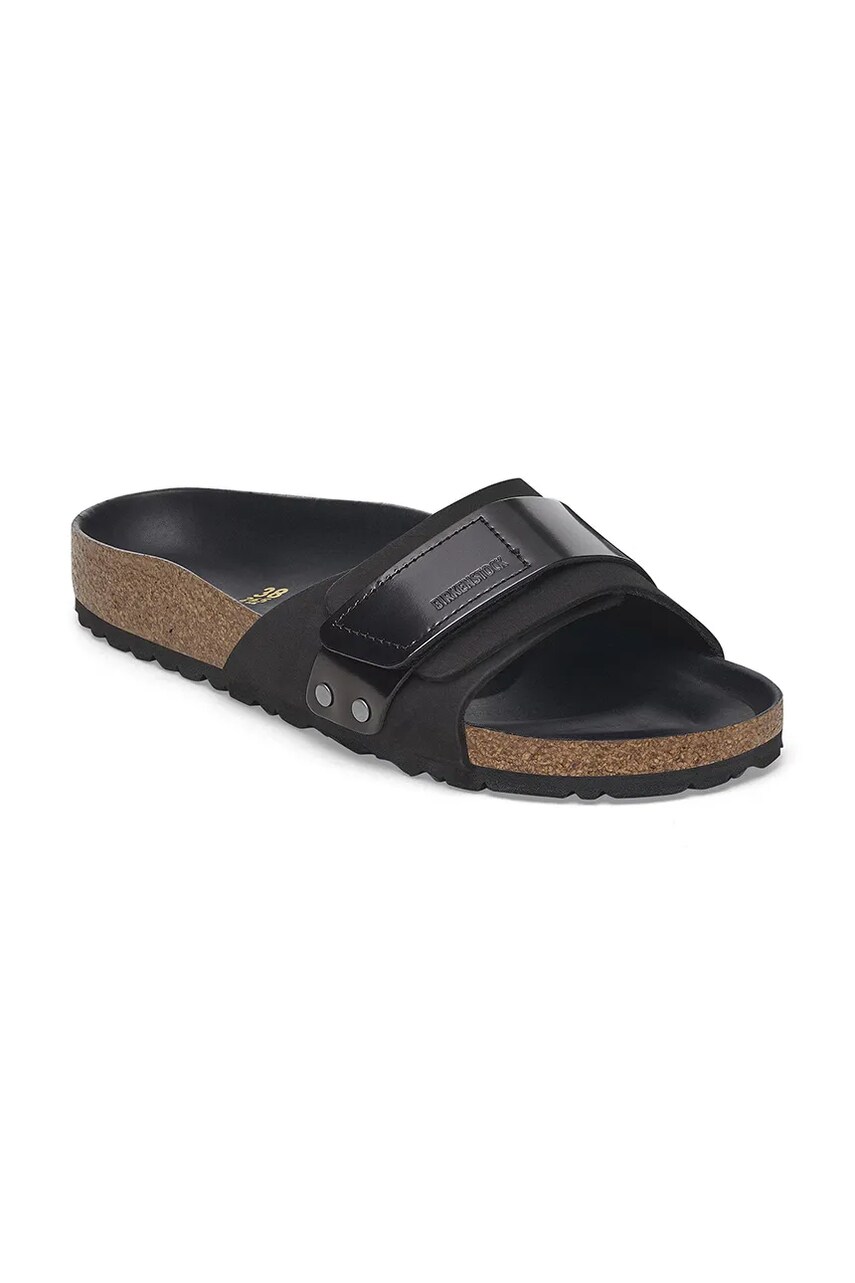 Шльопанці з нубуку Birkenstock Oita жіночі колір чорний 1029313