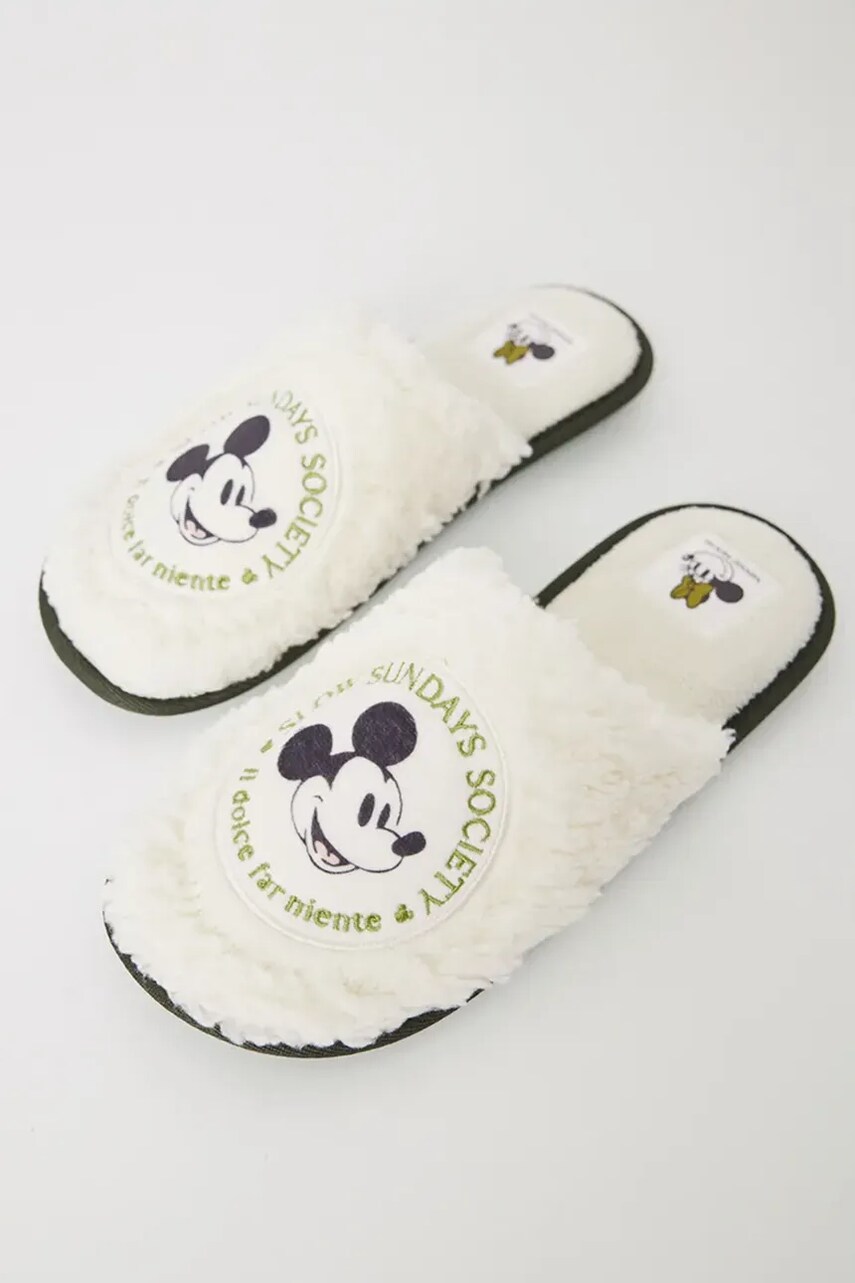 Тапочки women'secret MICKEY MOUSE FUR HOUSE SLIPPERS колір бежевий 4999682