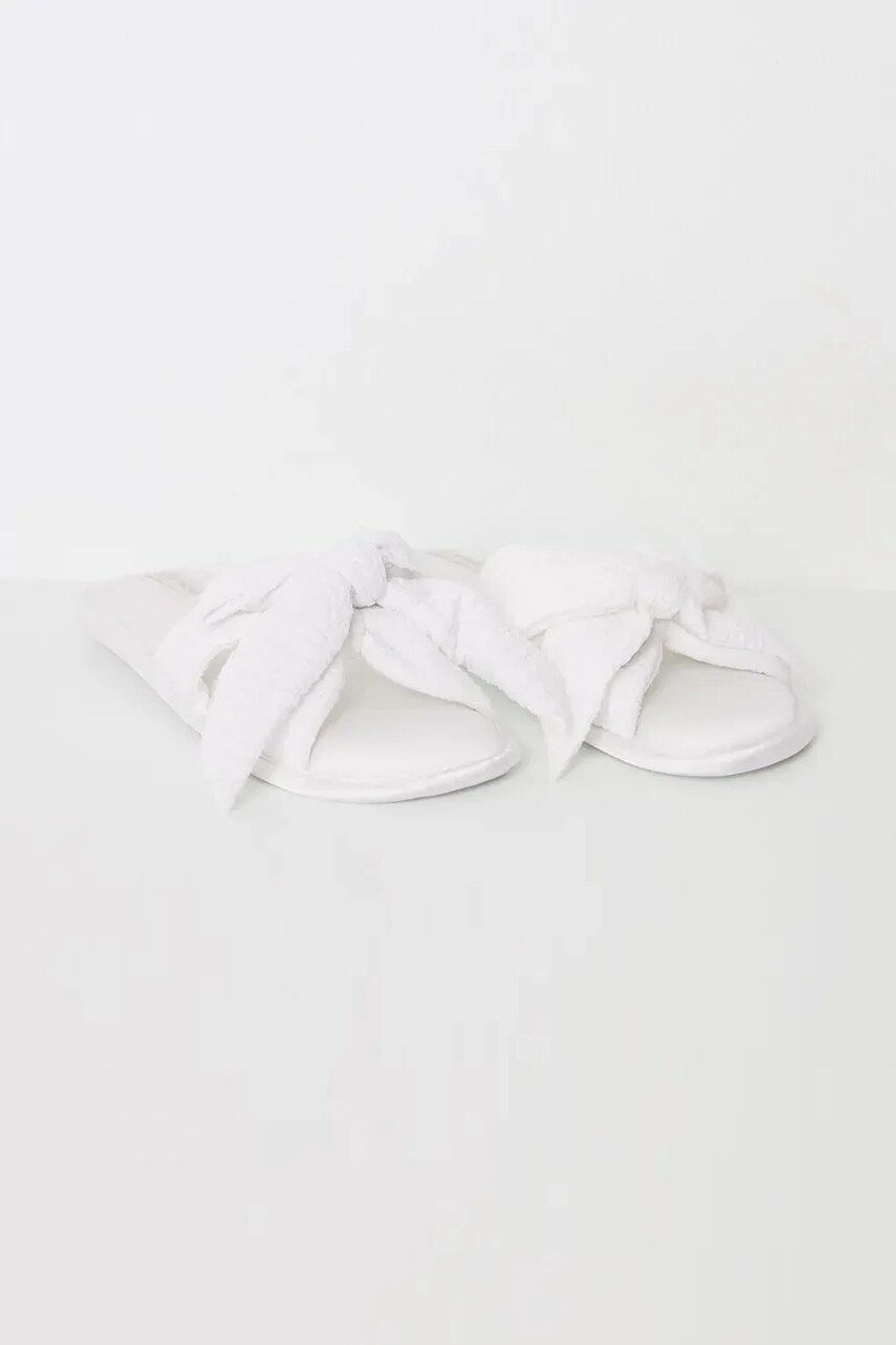 Тапочки women'secret BOW OR TIE BOW HOUSE SLIPPERS колір бежевий 4999666
