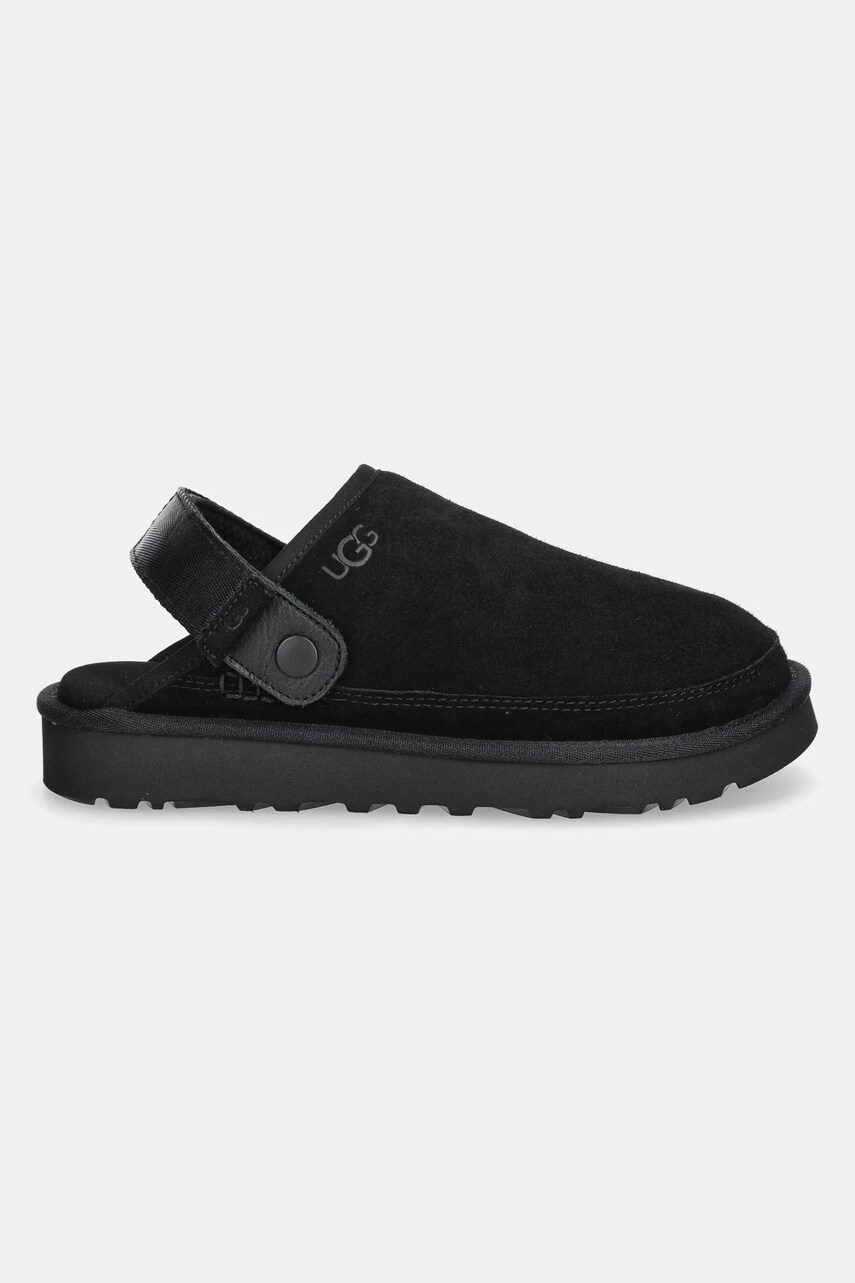 Замшеві шльопанці UGG Goldencoast Clog II чоловічі колір чорний 1166915-BLK