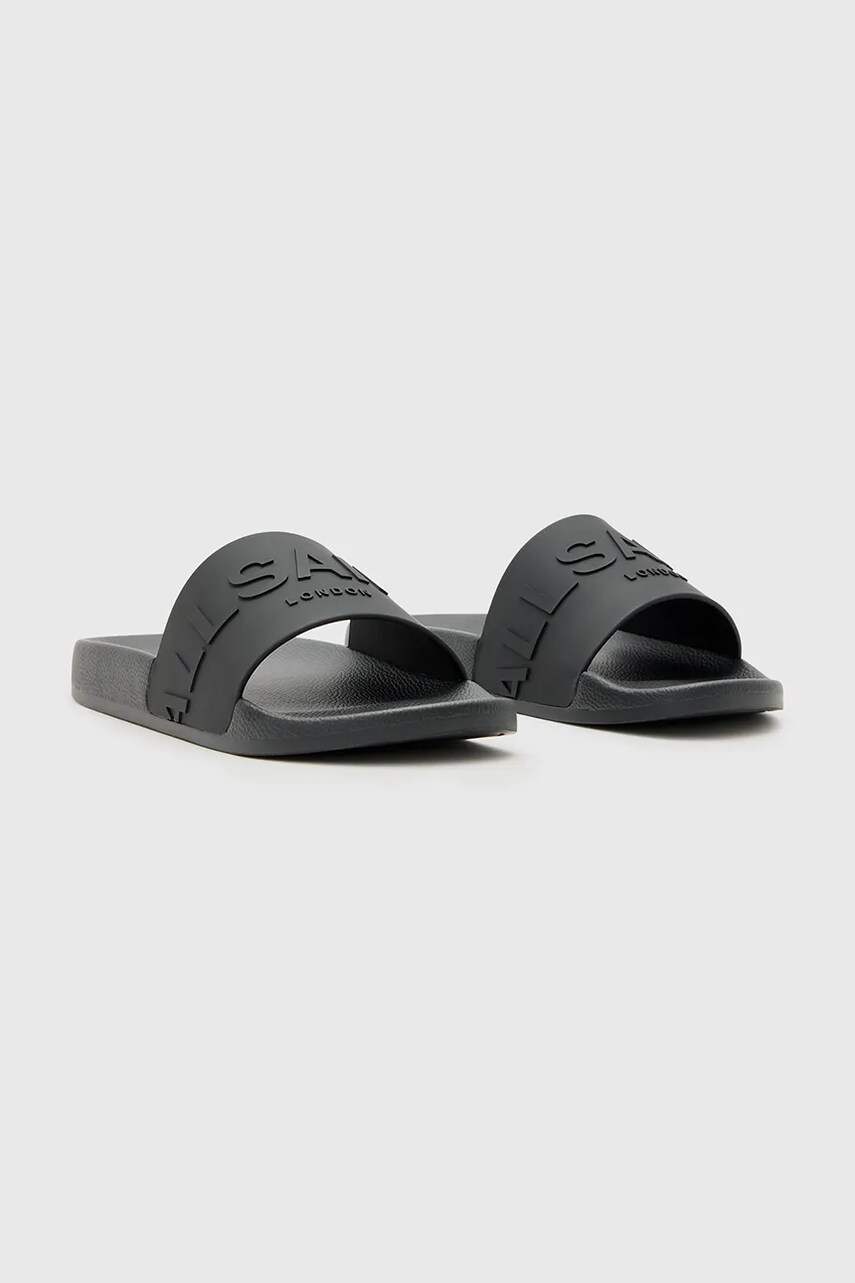 Шльопанці AllSaints Biggy Slider чоловічі колір чорний M006FC