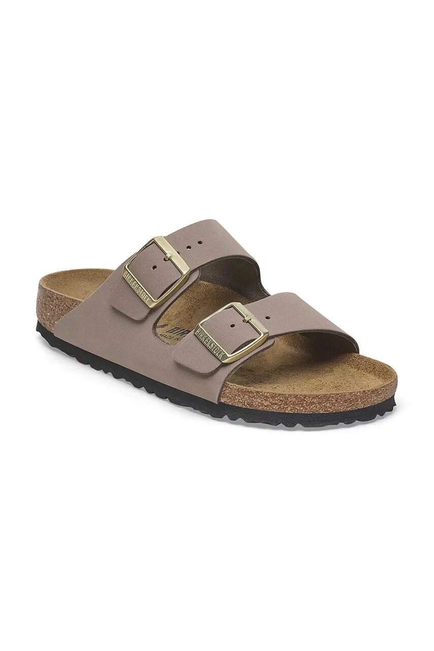 Шльопанці з нубуку Birkenstock Arizona колір фіолетовий 1029428