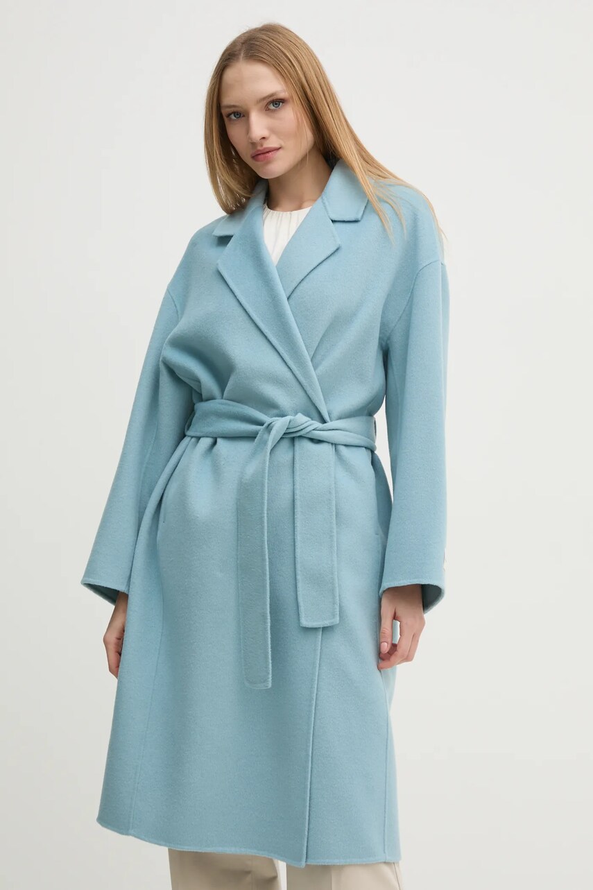 Вовняне пальто Calvin Klein перехідне без застібки K20K207813