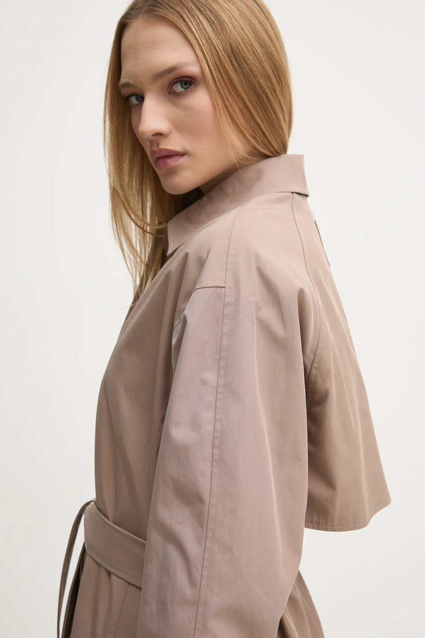 Тренч Calvin Klein Jeans жіночий колір бежевий перехідний oversize J20J224713