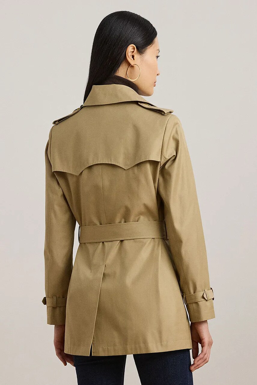 Пальто Lauren Ralph Lauren жіноче колір бежевий перехідне двобортне 297967126
