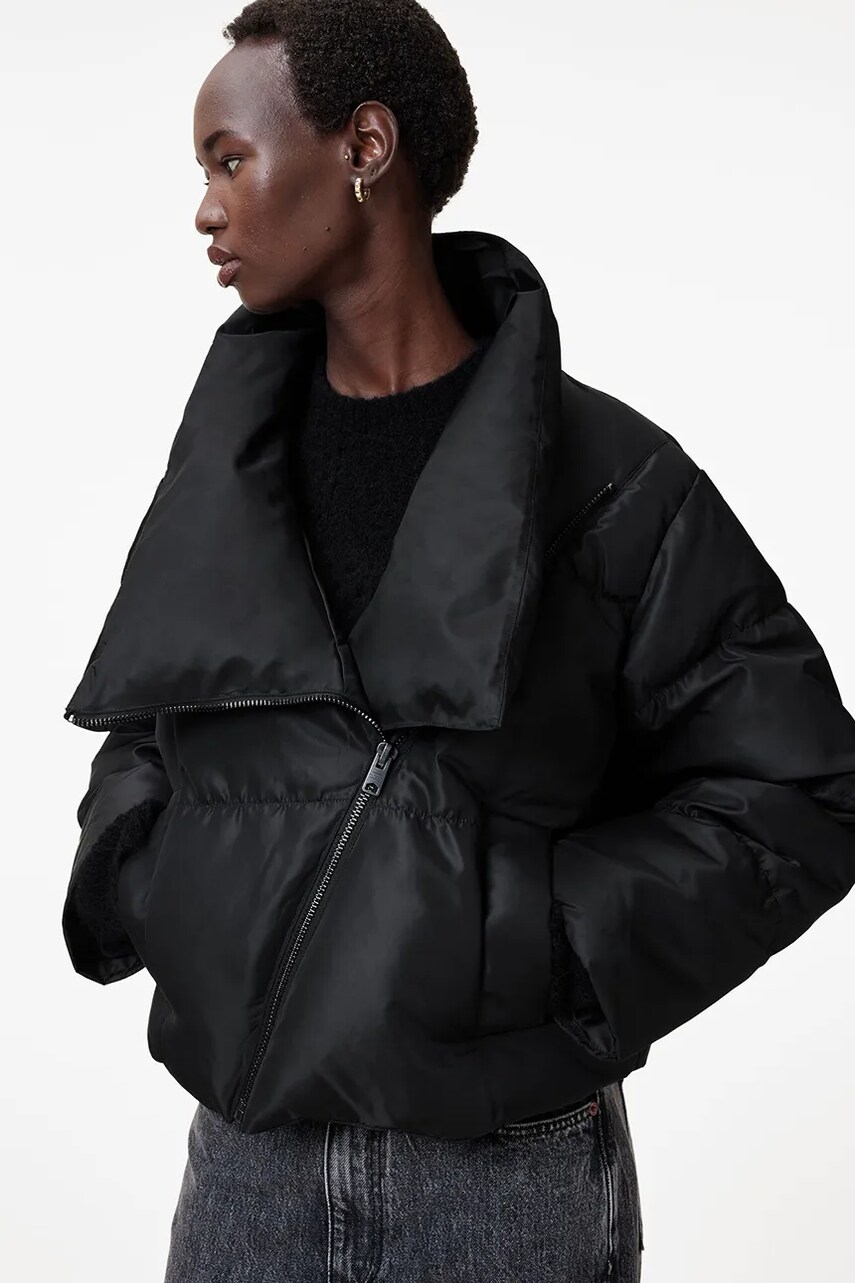 Куртка AllSaints NICKOL жіноча колір чорний зимовий W064OB