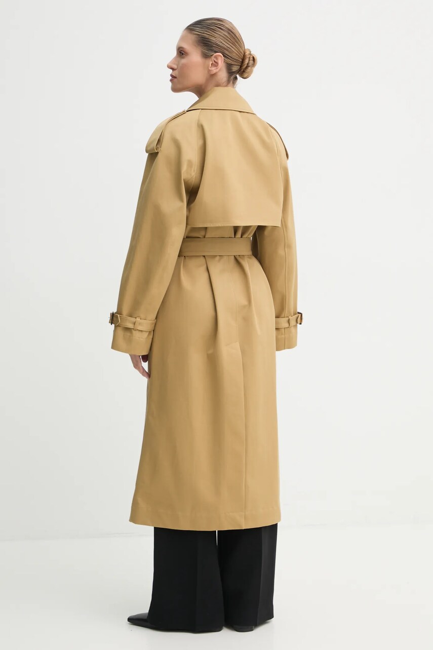 Бавовняний тренч Ivy Oak колір зелений перехідний oversize IO111146