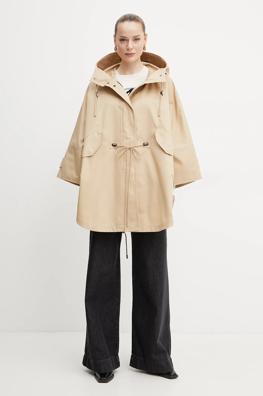Парка Weekend Max Mara жіноча колір бежевий перехідна 2515021051600