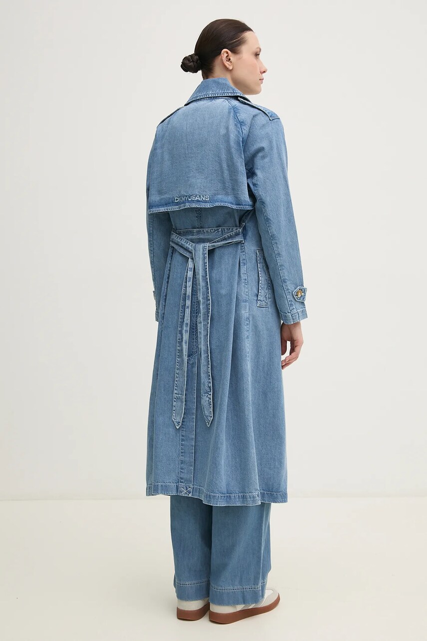 Джинсовий тренч Dkny жіночий перехідний oversize DJ5J6129
