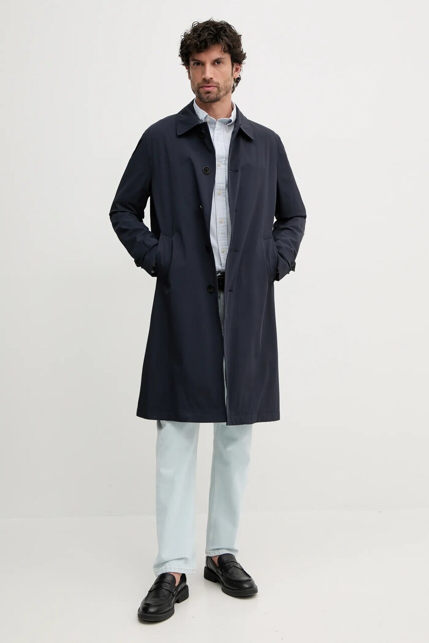 Пальто Tommy Hilfiger чоловіче колір синій перехідне SQTHL4031.SQTH516