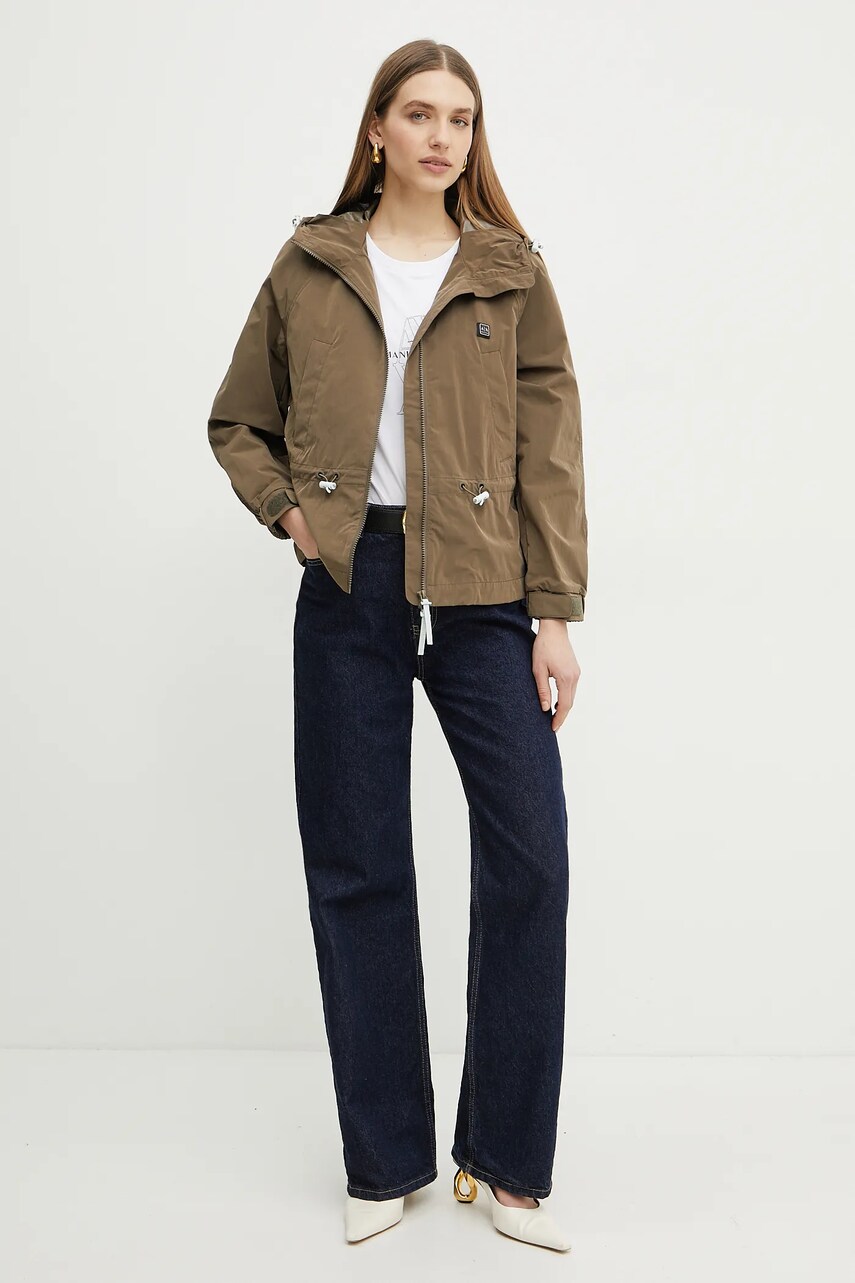 Куртка Armani Exchange колір коричневий перехідна XW000216 AF10853