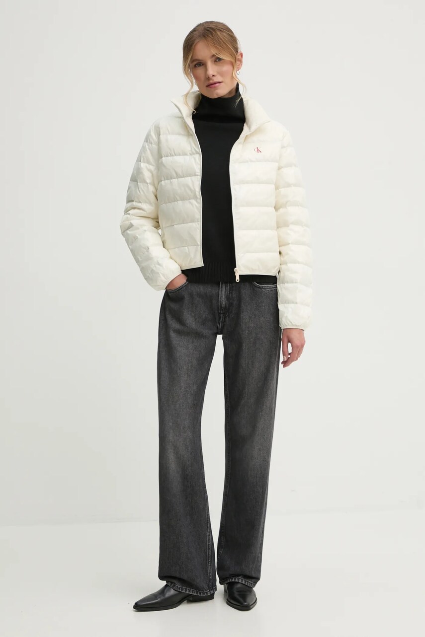 Куртка Calvin Klein Jeans жіноча колір бежевий перехідна J20J224698