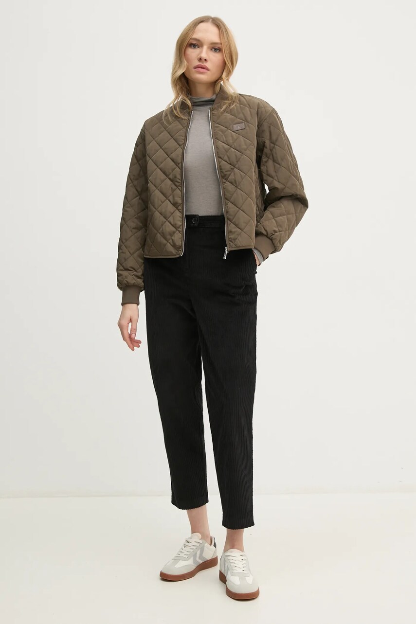 Куртка Calvin Klein Jeans жіноча колір зелений перехідна oversize J20J224701