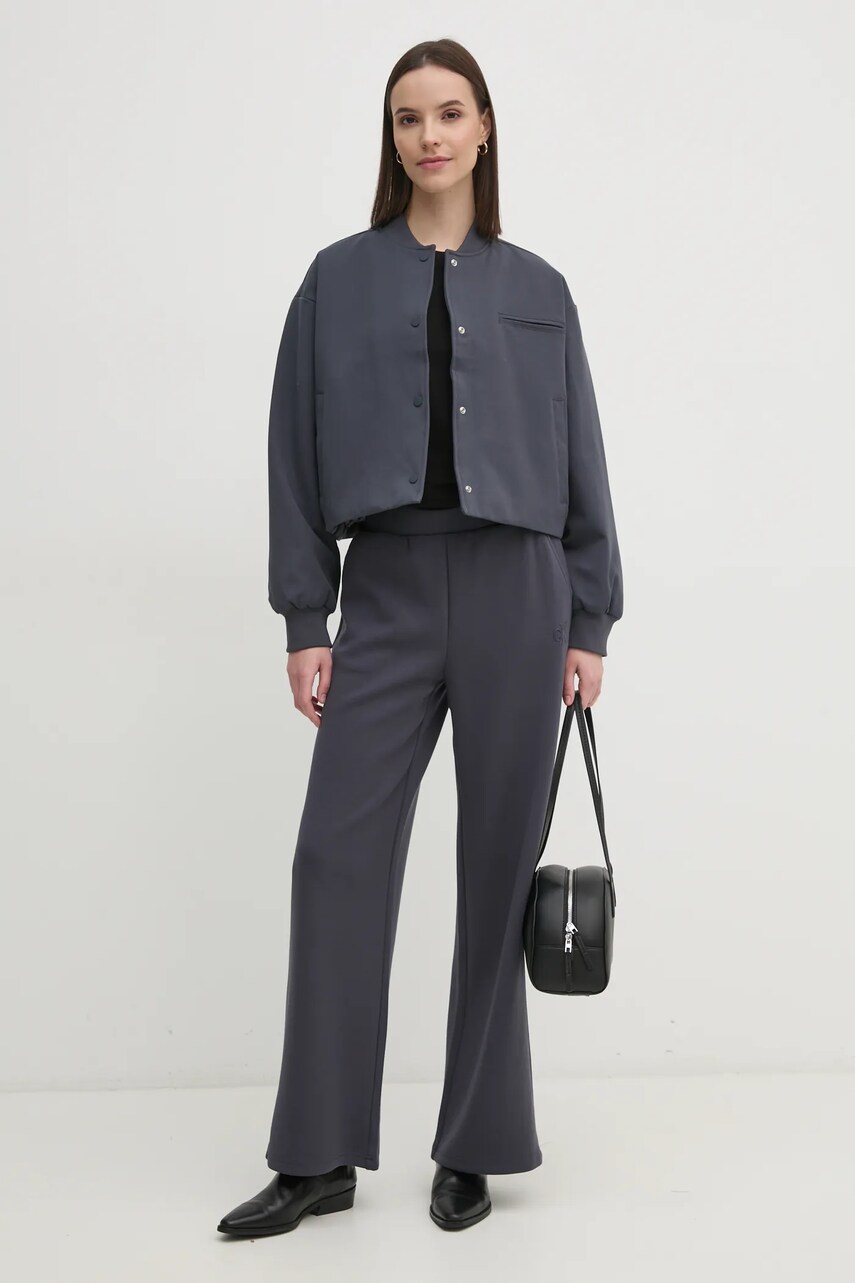 Куртка Calvin Klein Jeans жіноча колір сірий перехідна oversize J20J224970