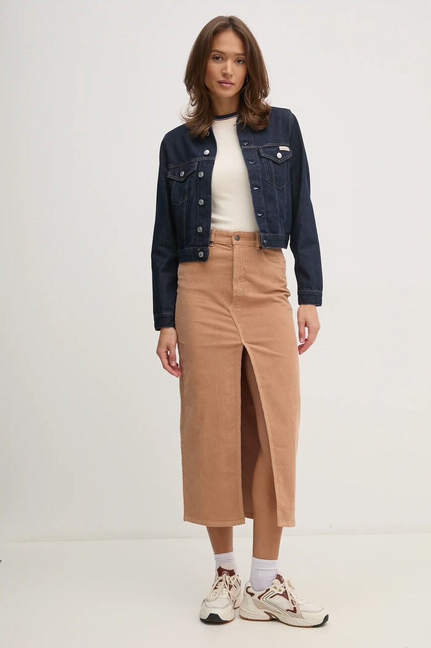 Джинсова куртка Calvin Klein Jeans жіноча колір синій перехідна J20J225066