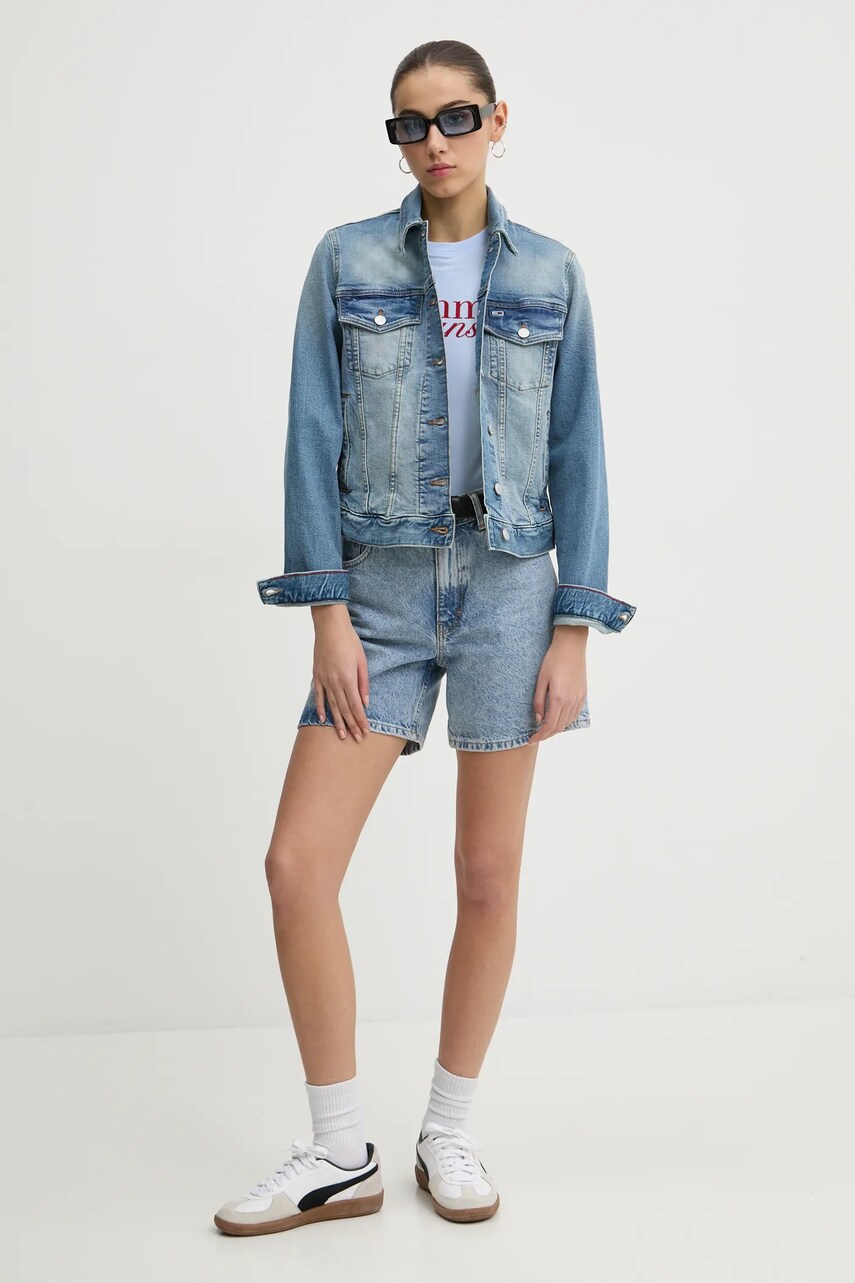 Джинсова куртка Tommy Jeans жіноча перехідна DW0DW19858