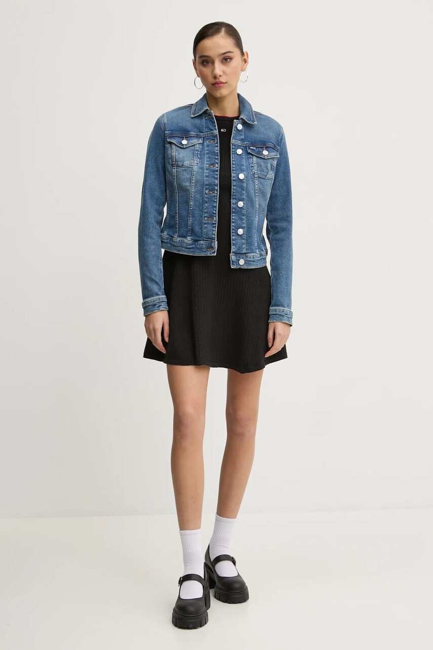 Джинсова куртка Tommy Jeans жіноча перехідна DW0DW20158