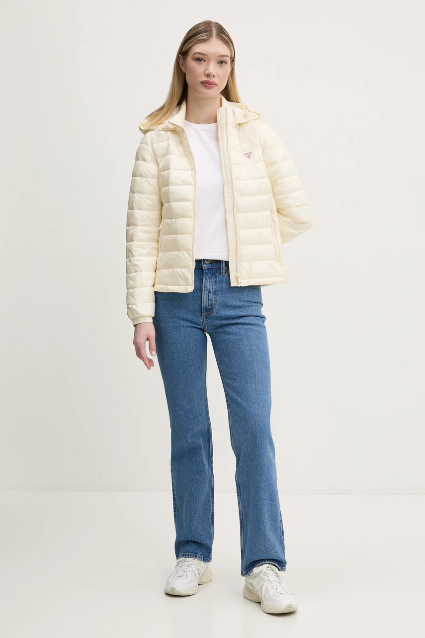 Куртка Guess Jeans колір бежевий перехідна W5RL99 WHAB2