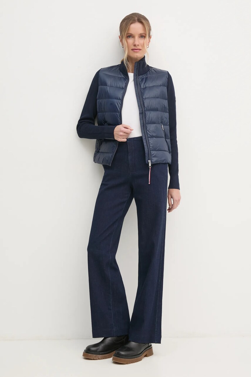 Куртка Tommy Hilfiger жіноча колір синій перехідна WW0WW43771