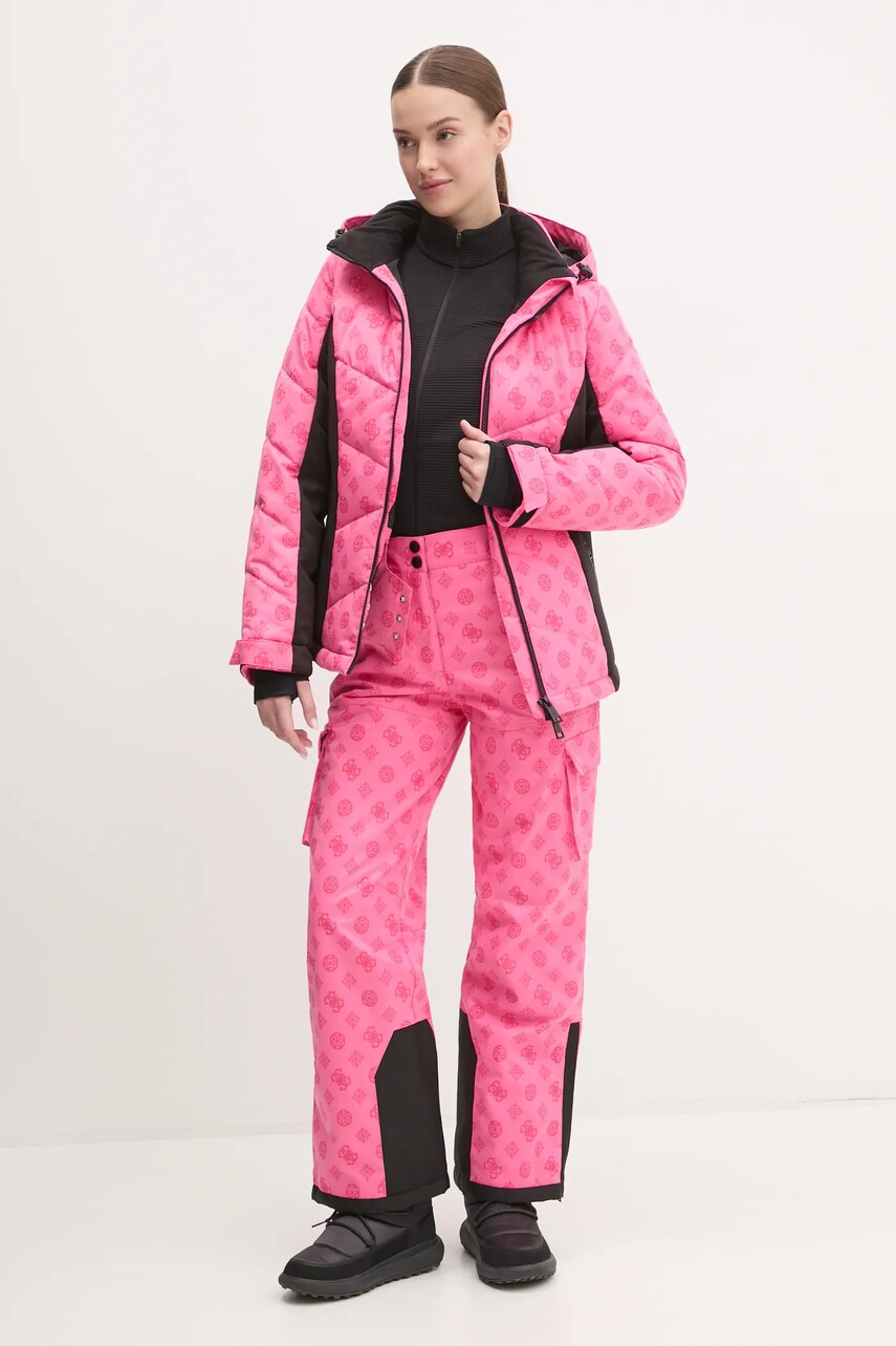 Гірськолижна куртка Guess колір рожевий W4PL3N WH0K0
