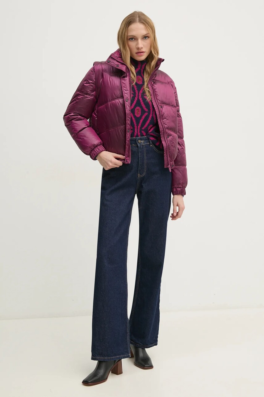 Куртка Pepe Jeans FLORA жіноча колір фіолетовий зимова PL402492