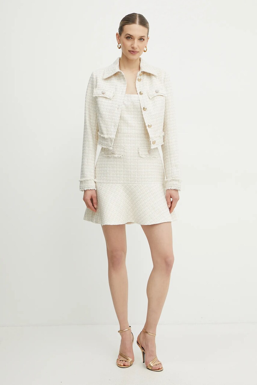Куртка Guess жіноча колір бежевий перехідна W5RN47 WGW82