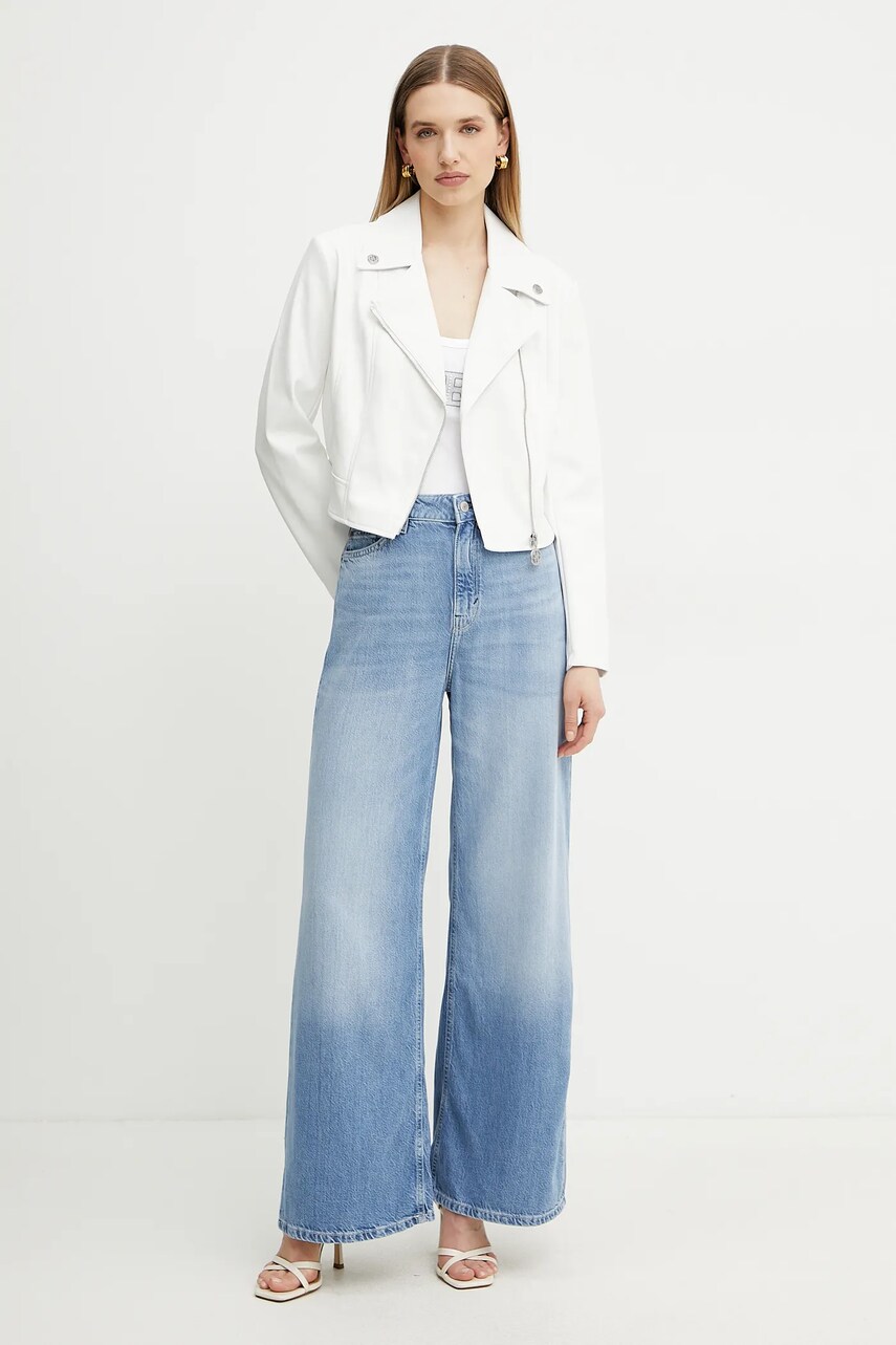 Куртка Guess CLEMENCE жіноча колір білий перехідна W5RL22 WE480