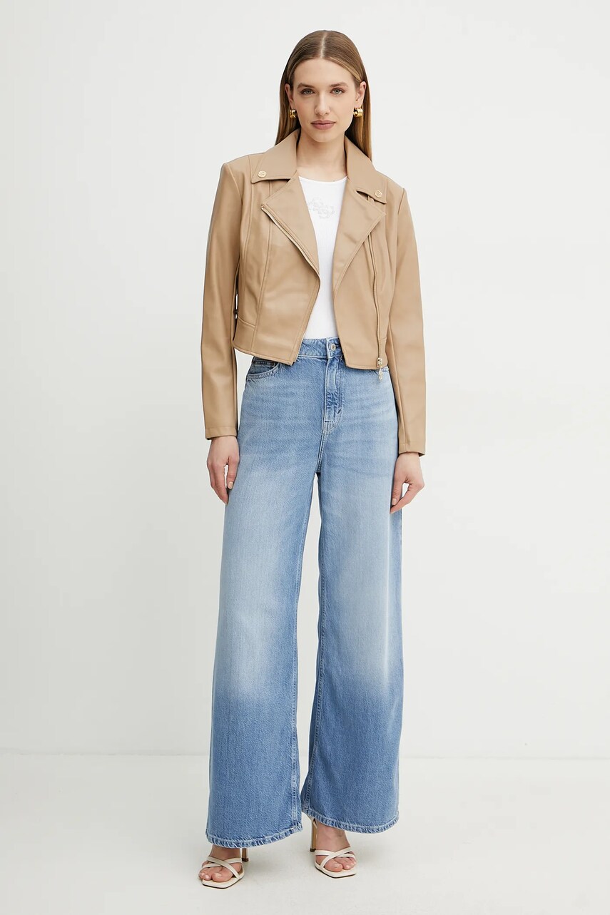 Куртка Guess CLEMENCE жіноча колір бежевий перехідна W5RL22 WE480