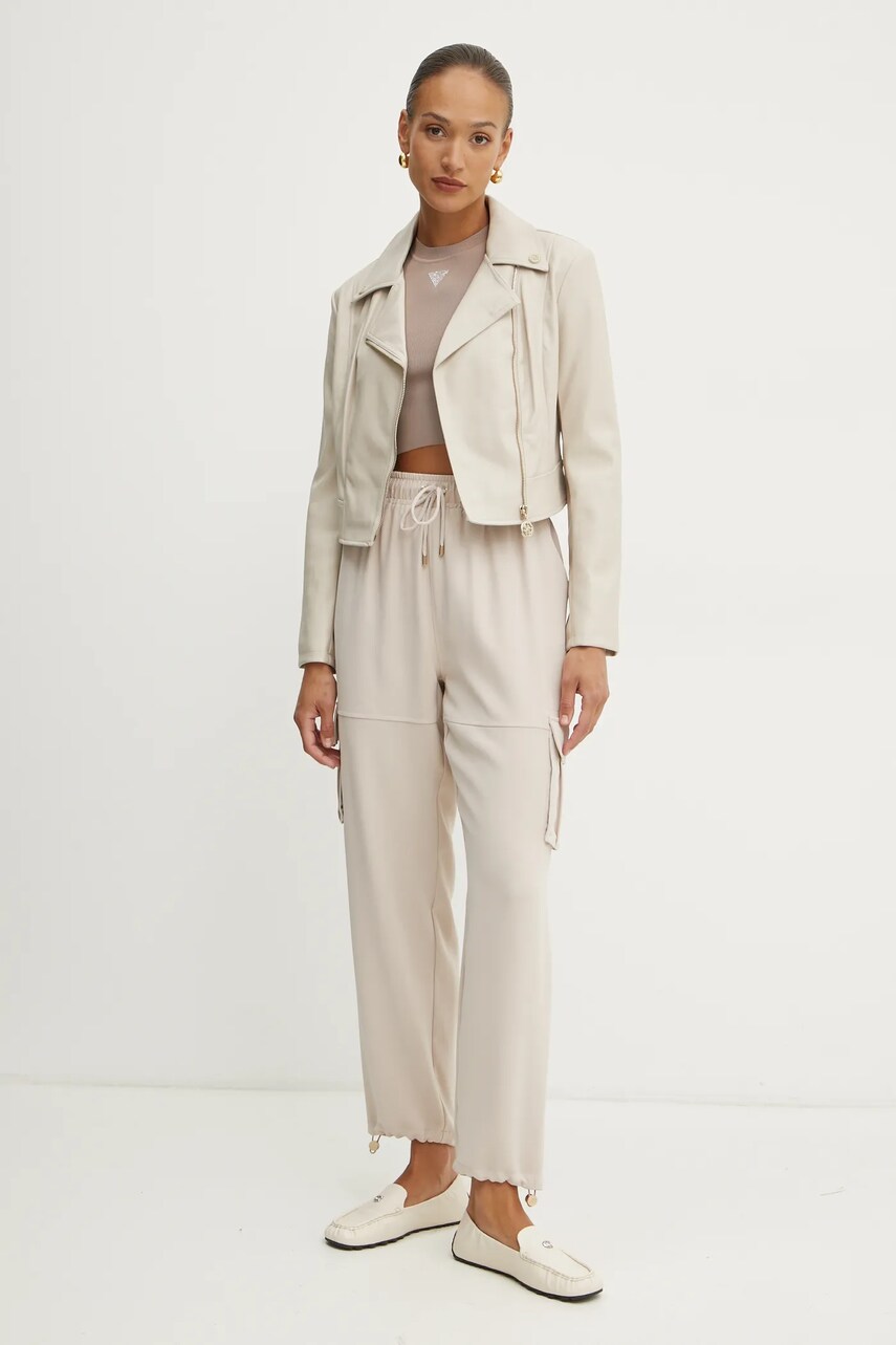 Куртка Guess CLEMENCE жіноча колір бежевий перехідна W5RL22 WE480