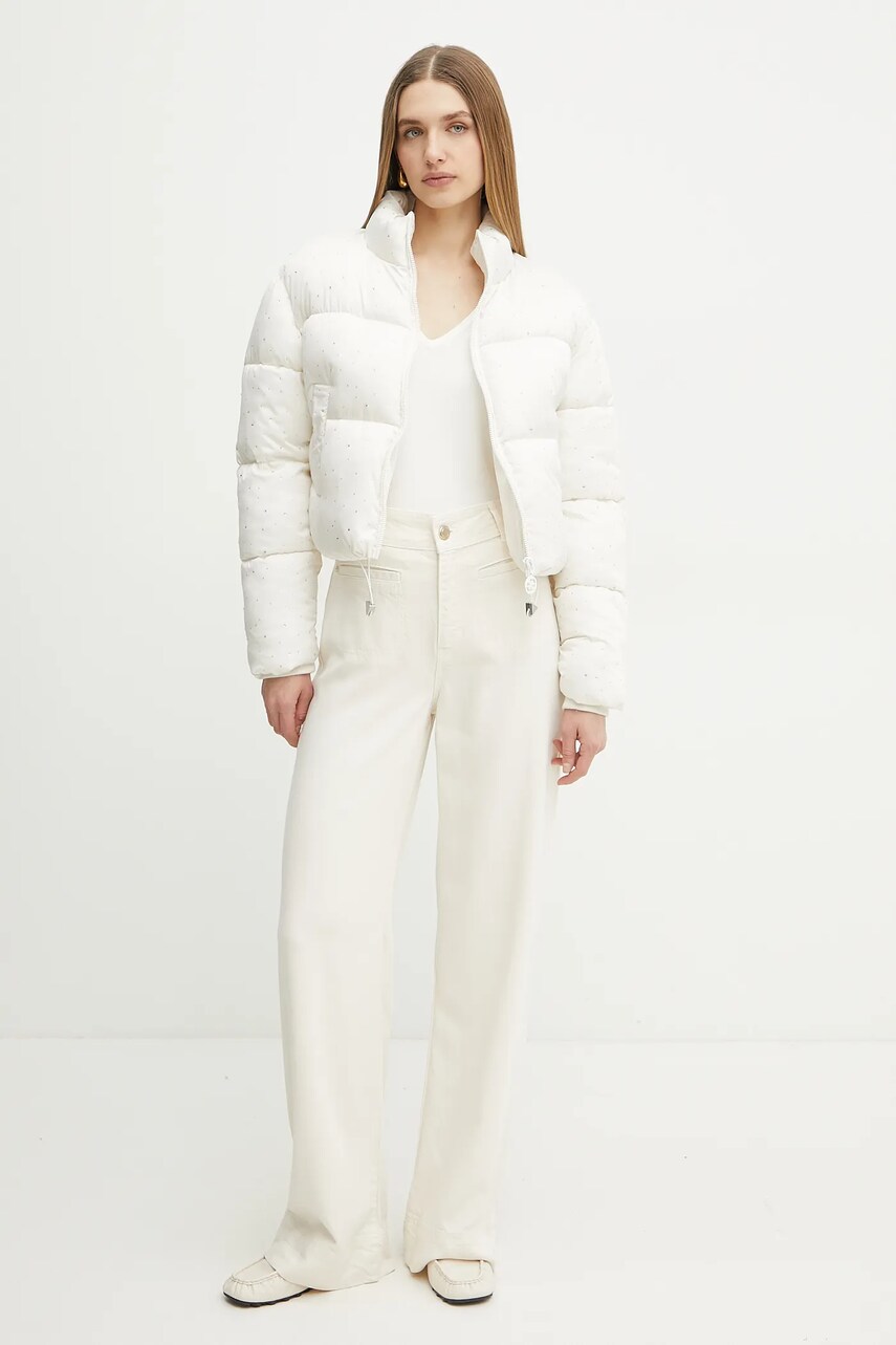 Куртка Guess ANTONIA колір бежевий зимова oversize W5RL04 WGVD2
