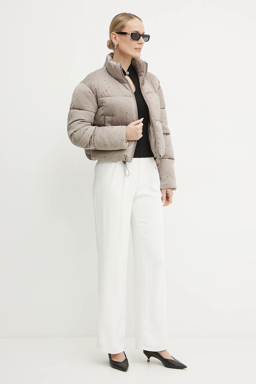 Куртка Guess ANTONIA колір сірий зимова oversize W5RL04 WGVD2
