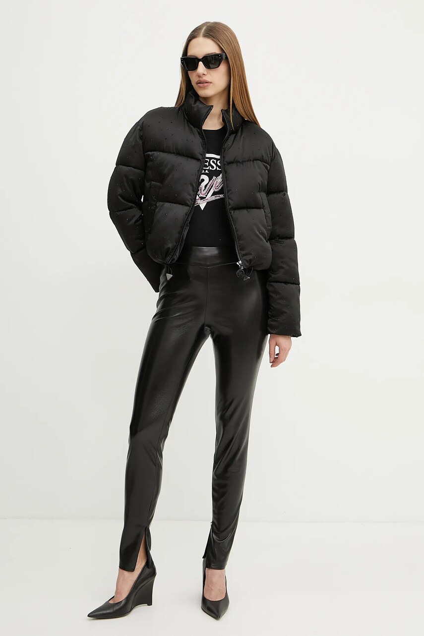Купити Куртка Guess ANTONIA колір чорний зимова oversize W5RL04 WGVD2 – головне зображення