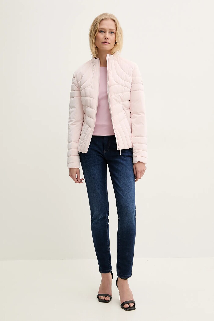 Куртка Guess HELENA жіноча колір рожевий зимова W5RL61 WH0V0
