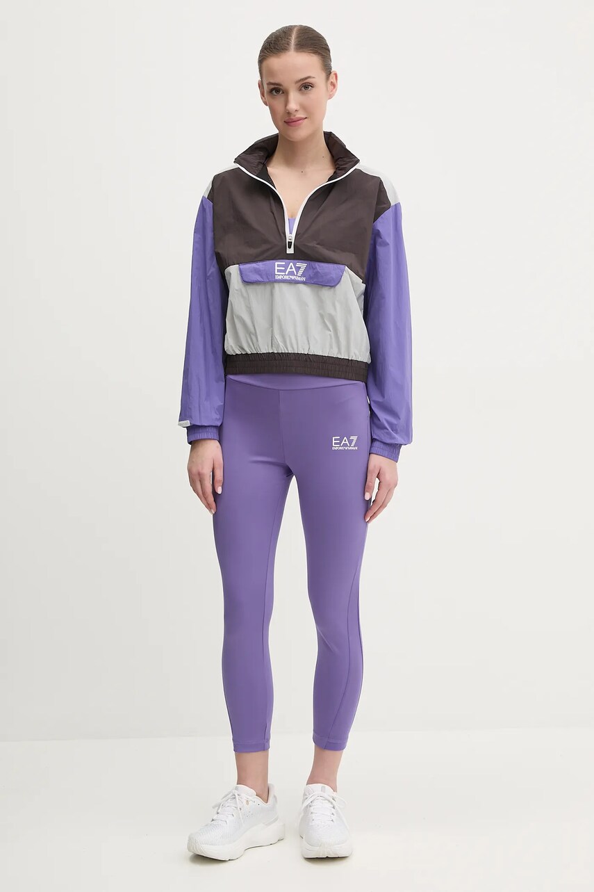 Куртка для тренувань EA7 Emporio Armani колір коричневий перехідна oversize AF12453.7W000246