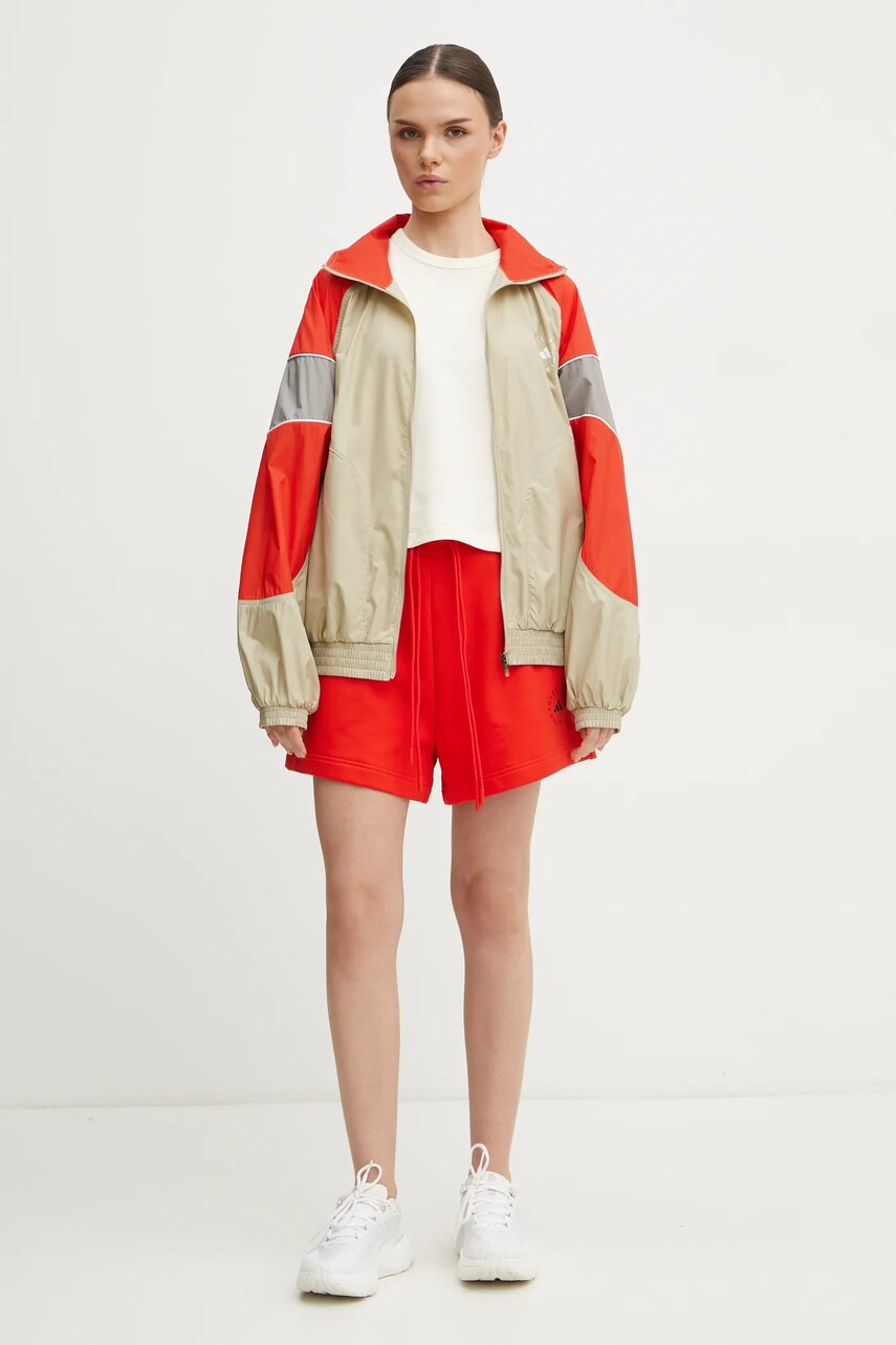 Куртка adidas by Stella McCartney жіноча колір бежевий перехідна oversize JI5133