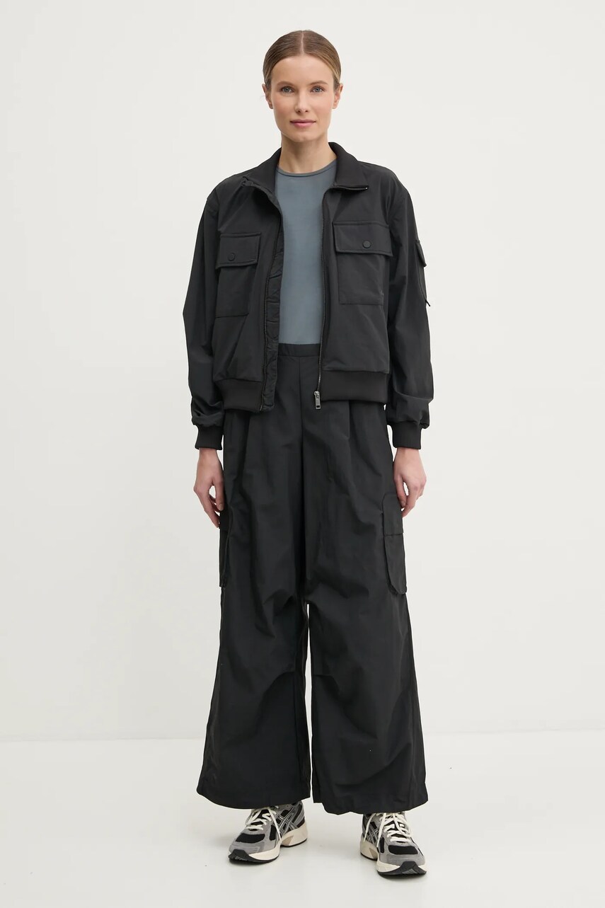 Куртка adidas Originals Essential жіноча колір чорний перехідна JD4792