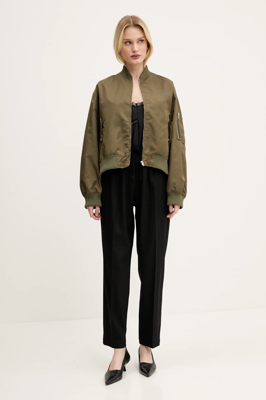 Куртка-бомбер MM6 Maison Margiela колір зелений перехідна S52AM0315.M35257